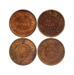 Bronze Half Pice Coins of King George V of Calcutta Mint of 1915, 1916, 1917 and 1918.