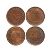 Bronze Half Pice Coins of King George V of Calcutta Mint of 1923, 1924, 1925, 1926.