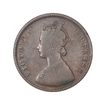 Copper Half Anna Coin of Victoria Empress of Bombay Mint of 1877.
