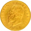 Gold Twenty Lire Coin of Italy of 1868.