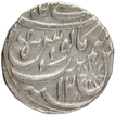 Silver One Rupee Coin of Mustafabad Mint of Rohilkhand.