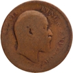 Error Bronze One Quarter Anna Coin of King Edward VII of Calcutta Mint of 1907.