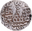 Amoghbuti Silver Drachma Coin of Kuninda Dynasty with three arched hill below the deer.