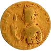 Gold Dinar Coin of Huvishka of Kushan Dynasty of Oesho type.