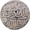 Mughal Empire Akbar Silver Rupee Coin of Ahmedabad Shahr e Muazzam Mint with Hijri year 981.