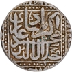 Mughal Empire Akbar Silver Rupee Coin of Ahmadabad Mint with Hijri year 985.