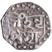 Assam Kingdom Silver One Eighth Coin of Gaurinatha Simha.