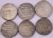 A lot of Six Coins of Muradabad  Mint  Silver Rupee  AH 1173 /74 /14 RY of Ahmad Shah Durrani.