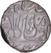 Lotus Bud symbol  Unlisted  Ravishnagar  Sagar Mint  Silver Rupee  45  RY Coin of Maratha Confederacy.
