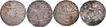 Anwala (Anola) Mint Lot of Four Silver Rupee Coins In the name of Shah Alam II of Rohilkhand.