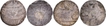 Anwala (Anola) Mint Lot of Four Silver Rupee Coins In the name of Shah Alam II of Rohilkhand.