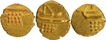 Lot of Three Gold Fanam Coins of Nayakas of Chitradurga.