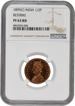 2nd highest NGC PF 63 RD Graded Proof Copper Half Pice Coin of Victoria Empress of Calcutta Mint of 1899.