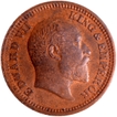 Uncirculated Copper Half Pice Coin of King Edward VII of Calcutta Mint of 1905.