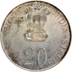 UNC Twenty Rupees Silver Coin of Grow More Food -FAO of 1973.