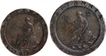Copper One and Two Penny Coins of Georgius III of United Kingdom of 1797.