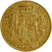 United Kingdom Gold Sovereign Coin of Victoria Queen of 1845.