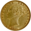 United Kingdom Gold Sovereign Coin of Victoria Queen of 1851.