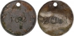 A Pair of Copper Nickel Tokens H.M. Mint- Alipore & Calcutta.