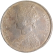 Error Silver One Rupee Coin of Victoria Queen of British India.