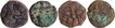 Copper Drachma Coins of Loharas of Kashmir.