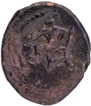   The deity Rajagopalaswamy is standing pose Copper Kasu Coin of Thanjavur Nayakas.