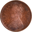 Uncirculated Copper One Twelfth Anna Coin of Victoria Empress of Calcutta Mint of 1897.
