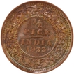 Brown Gem Uncirculated Bronze Half Pice Coin of King George V of Calcutta Mint of 1923.