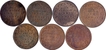 Bronze One Quarter Anna Coins of King George V and VI of Calcutta Mint of Different Years.