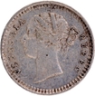 Die Doubling Silver Two Annas Coin of Victoria Queen of Bombay Mint of 1841.
