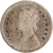 Silver Two Annas Coin of Victoria Empress of Calcutta Mint of 1878.