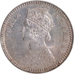Silver Two Annas Coin of Victoria Empress of Calcutta Mint of 1893.