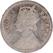 C Incused Silver Quarter Rupee Coin of Victoria Empress of Calcutta Mint of 1897.