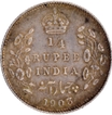 Silver Quarter Rupee Coin of King Edward VII of Calcutta Mint of 1903.