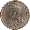 Silver Quarter Rupee Coin of King George V of Calcutta Mint of 1915.