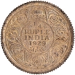 Gem Uncirculated Silver Quarter Rupee Coin of King George V of Calcutta Mint of 1929 with Toning.
