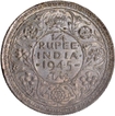 Large Five Silver Quarter Rupee Coin of King George VI of Bombay Mint of 1945.