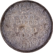 B Incused Silver One Rupee Coin of Victoria Empress of Bombay Mint of 1892.
