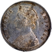 C Incused Silver One Rupee Coin of Victoria Empress of Calcutta Mint of 1901.