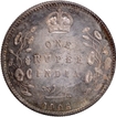 Silver One Rupee Coin of King Edward VII of Calcutta Mint of 1906 with Toning and Ghost Impression.