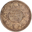 Silver One Rupee Coin of King George V of Bombay Mint of 1921 with Toning.