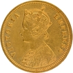 Extremely  Rare Gold One Mohur Coin of Victoria Empress of Calcutta Mint of 1891.