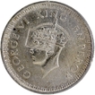 Counter Struck Silver One Rupee Coin of King George VI of Bombay Mint of 1942.