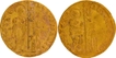 Gold One Zecchino Coins of Italy.