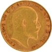 Gold Half Sovereign Coin of King Edward VII of United Kingdom of 1908.
