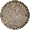 Scarce Silver One Rupee Coin of King George VI of Bombay Mint of 1944.