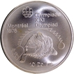 Silver Ten Dollars Coin of Queen Elizabeth II of Canada of the year 1976.