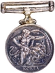 Korea War Miniature Silver Medal of Queen Elizabeth II of 1951.