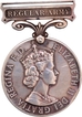 Queen Elizabeth II of Army Long Service and Good Conduct Silver Medal of Regular Army Clasp.