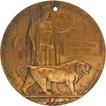 First World War Memorial Plaque Medallion of Great Britain of Bronze.